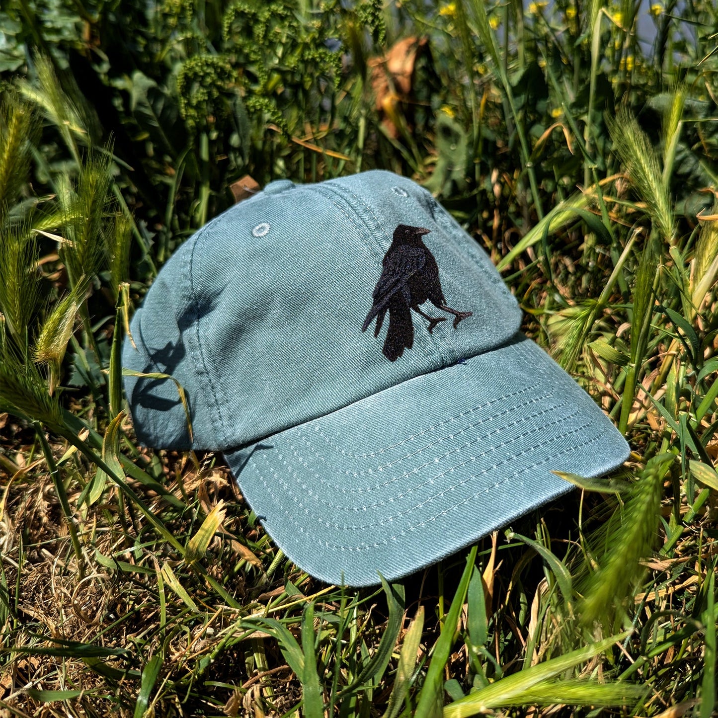 Crow Embroidered Kids Baseball Cap (Ages 5 and Up)