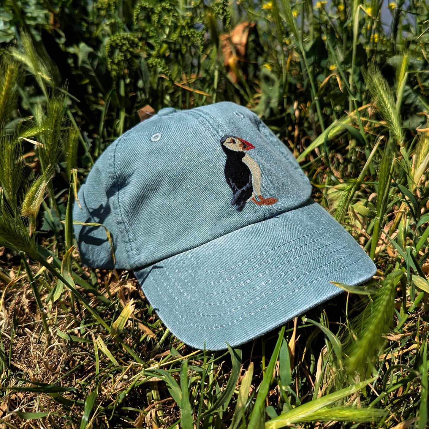 Puffin Embroidered Kids Baseball Cap