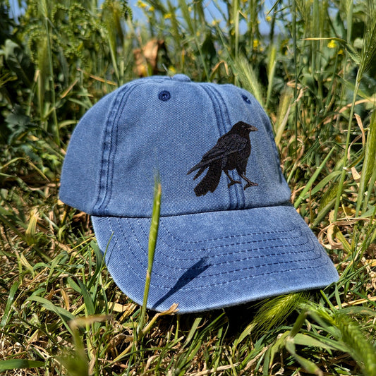 Crow Embroidered Kids Baseball Cap (Ages 5 and Up)