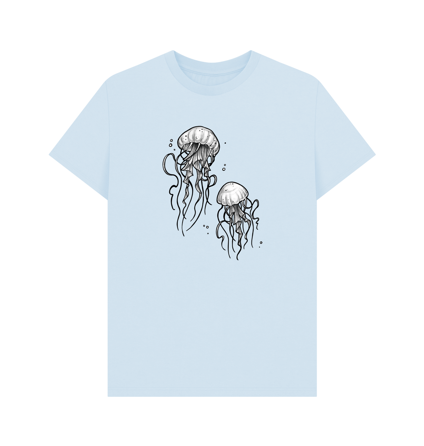 Sky Blue Printed T-shirt Front