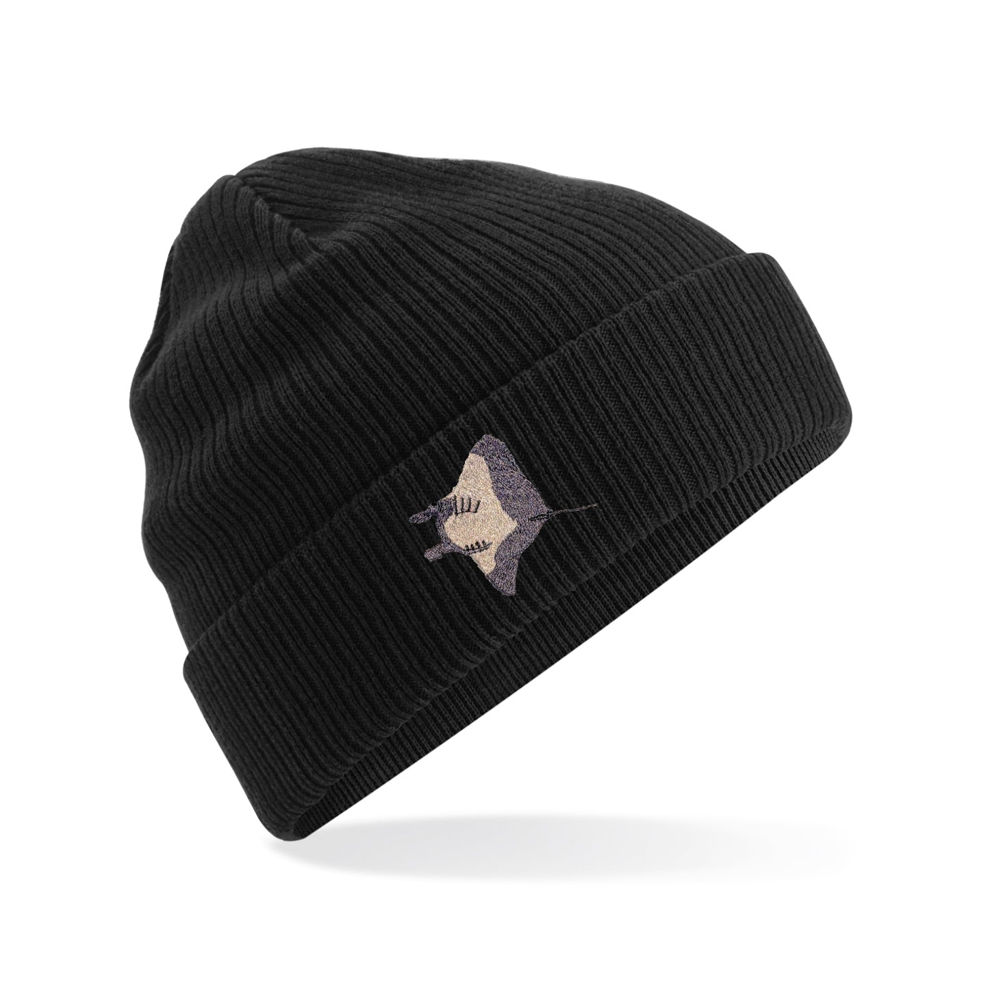 Manta Ray Embroidered Beanie