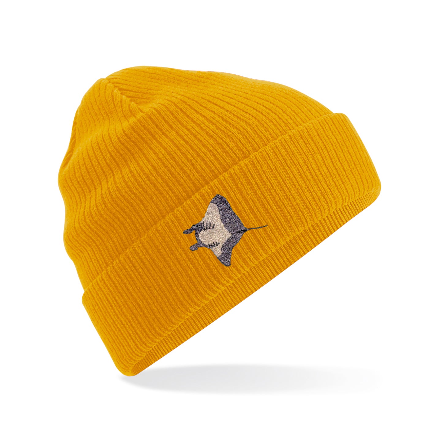 Manta Ray Embroidered Beanie