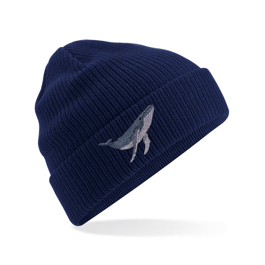 Humpback Whale Embroidered Beanie