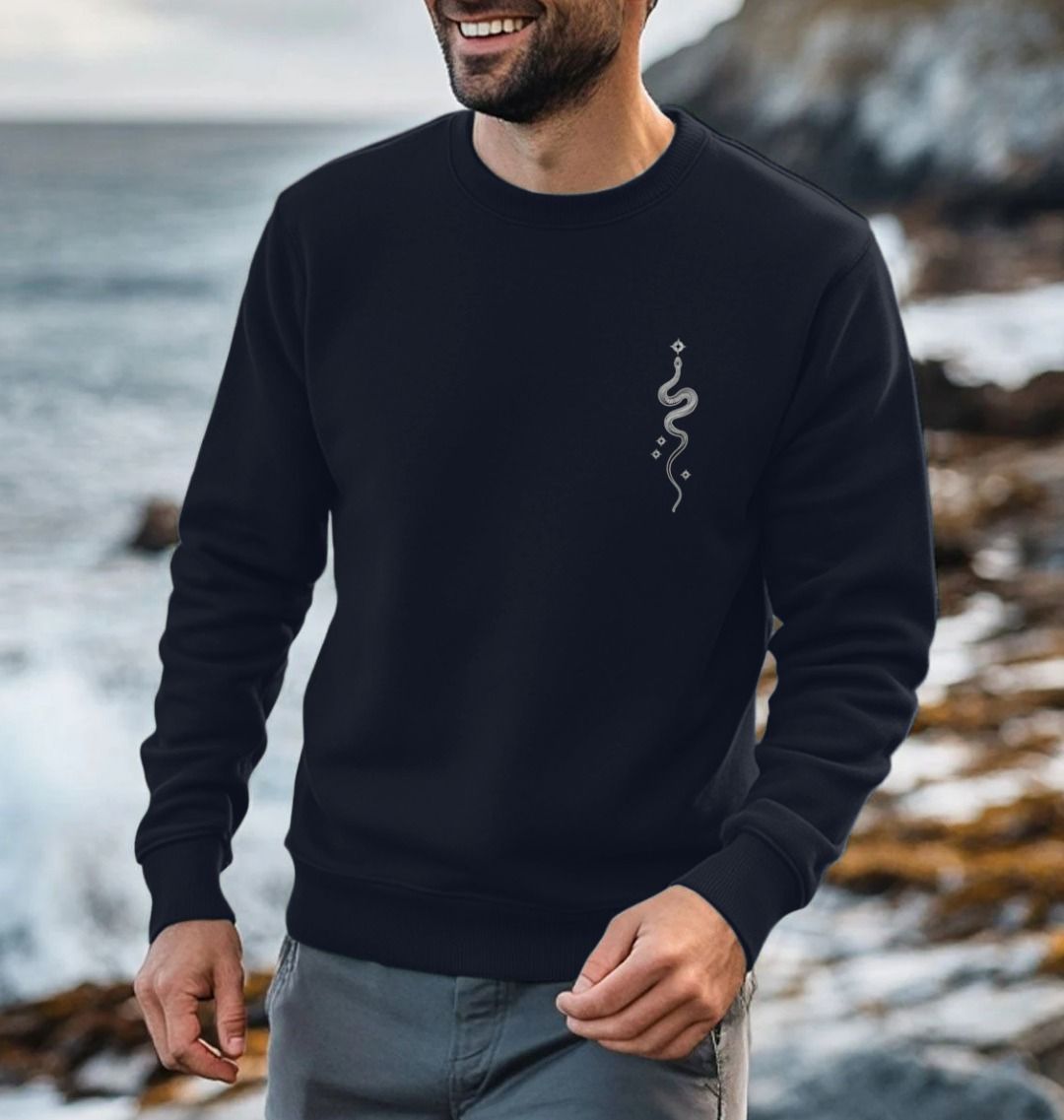 Starry Snake Accent Pocket Men's Sweater