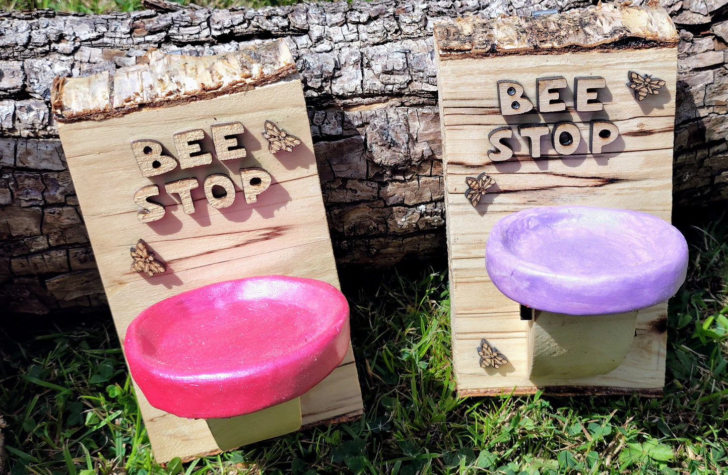 Handmade Bee Stop for Local Pollinators