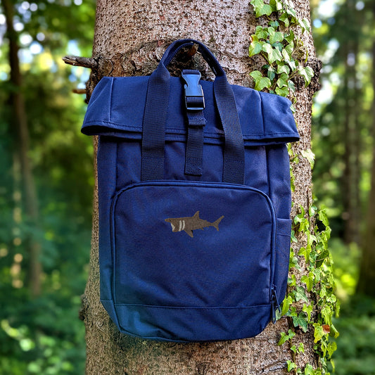 Basking Shark Embroidered Mini Backpack