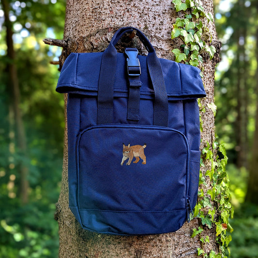 Lynx Embroidered Mini Backpack