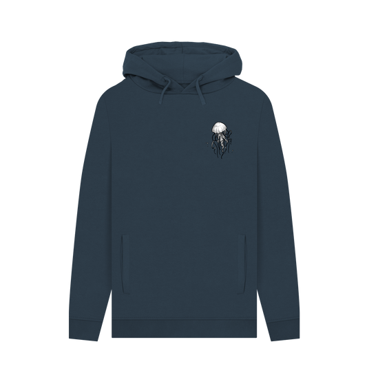 Navy Printed Hoody Front