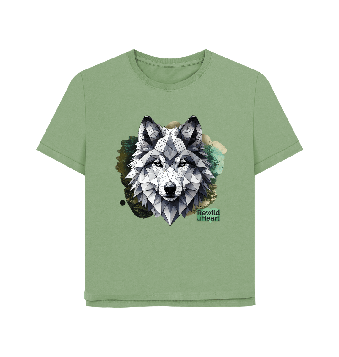Sage Wolf Wilderness Women's Relaxed-Fit T-Shirt