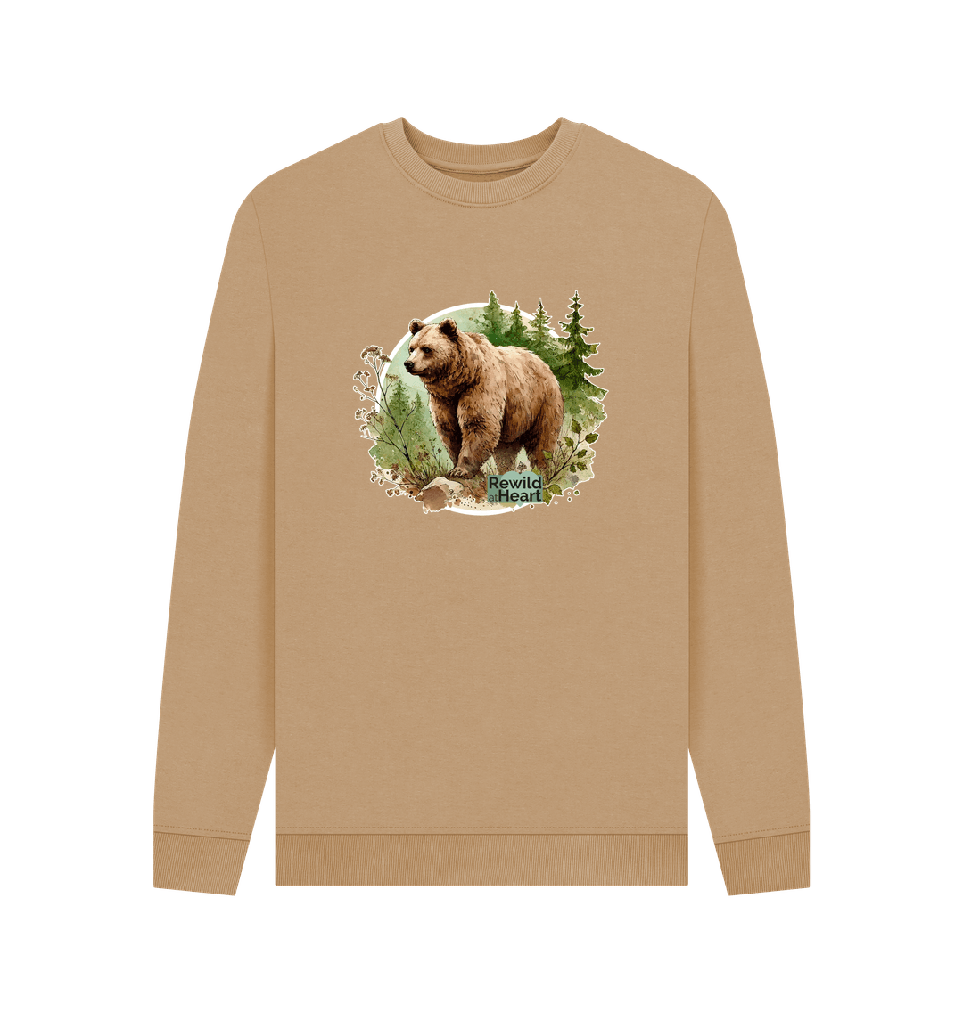 Sand Brown Bear Wilderness Men's Sweater