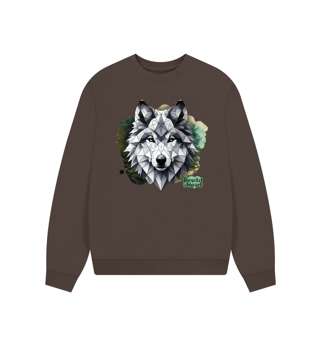 Chocolate Wolf Wilderness Women's Oversized Jumper