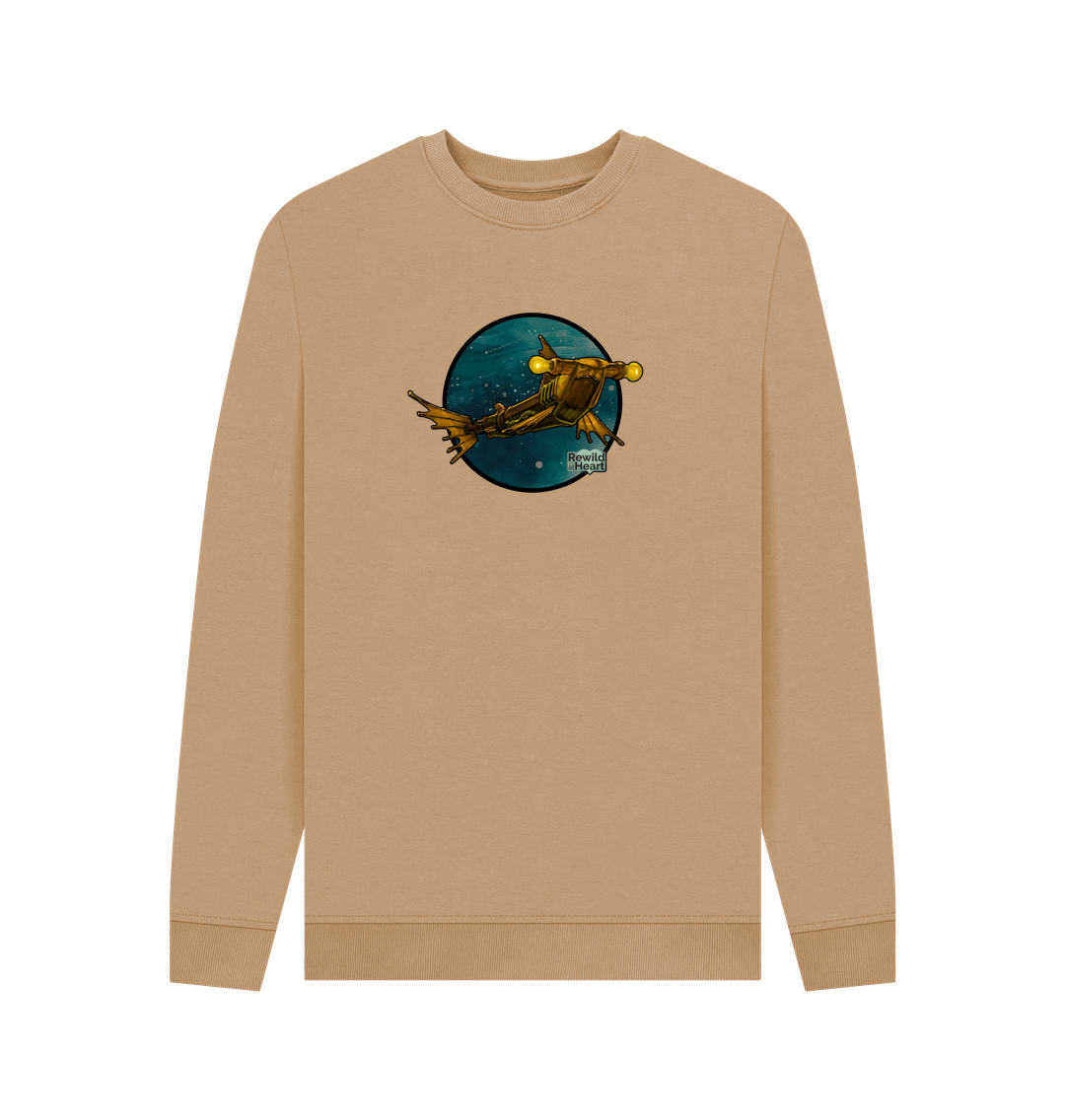 Sand Steampunk Hammerhead Shark Men's Sweater
