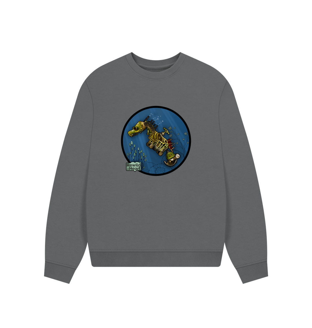 Slate Grey Printed Sweater