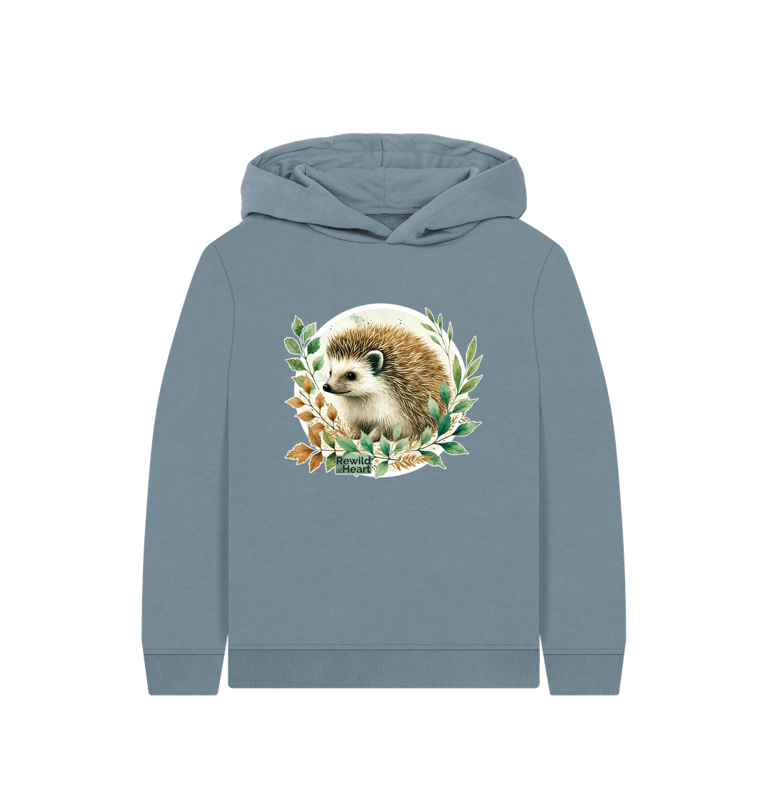 Stone Blue Hedgehog Harmony Kids Hoodie