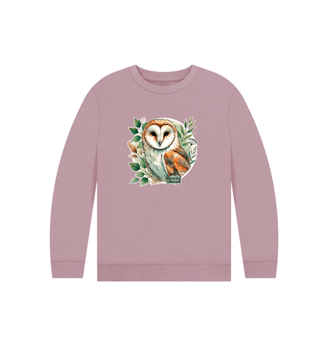 Mauve Printed Kids Jumper