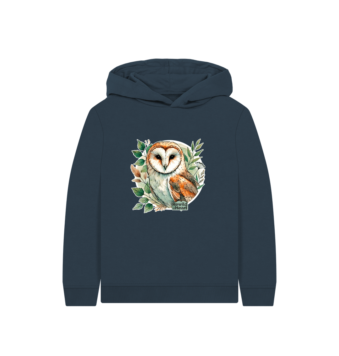Navy Blue Printed Kids Hoodie
