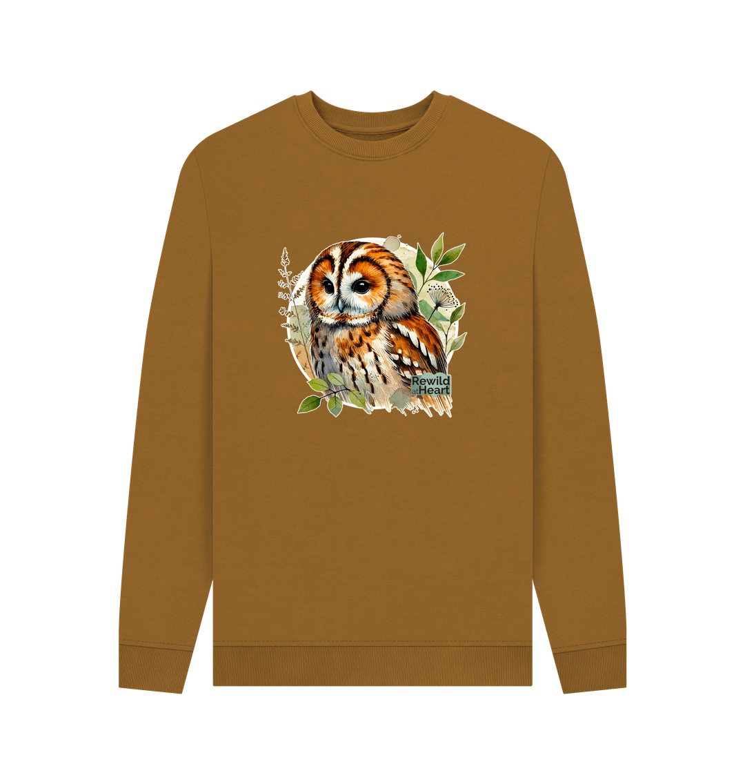 Brown Tawny Owl Forest Men's Sweater