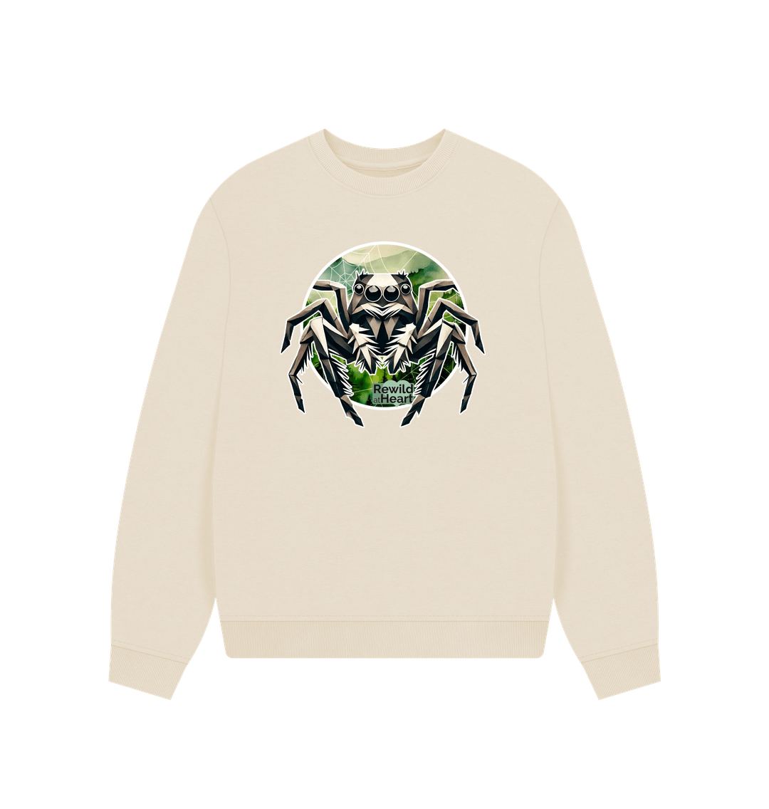 Oat Wild Jumping Spider Women's Oversized Jumper