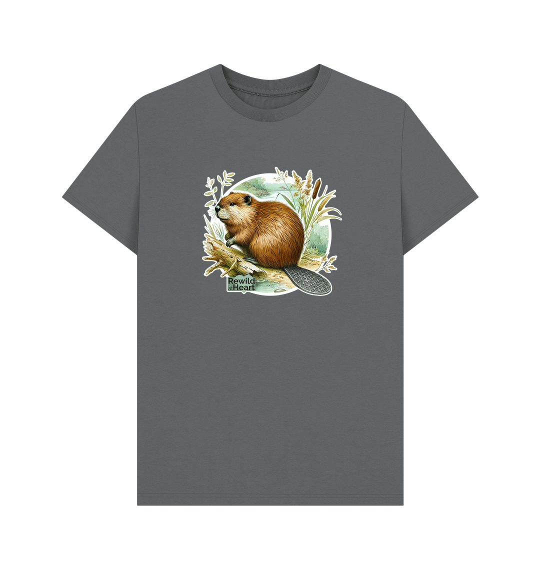 Slate Grey Beaver Riverbank Men's T-Shirt