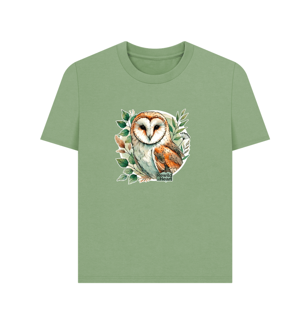 Sage Barn Owl Woodland Women's Classic T-Shirt