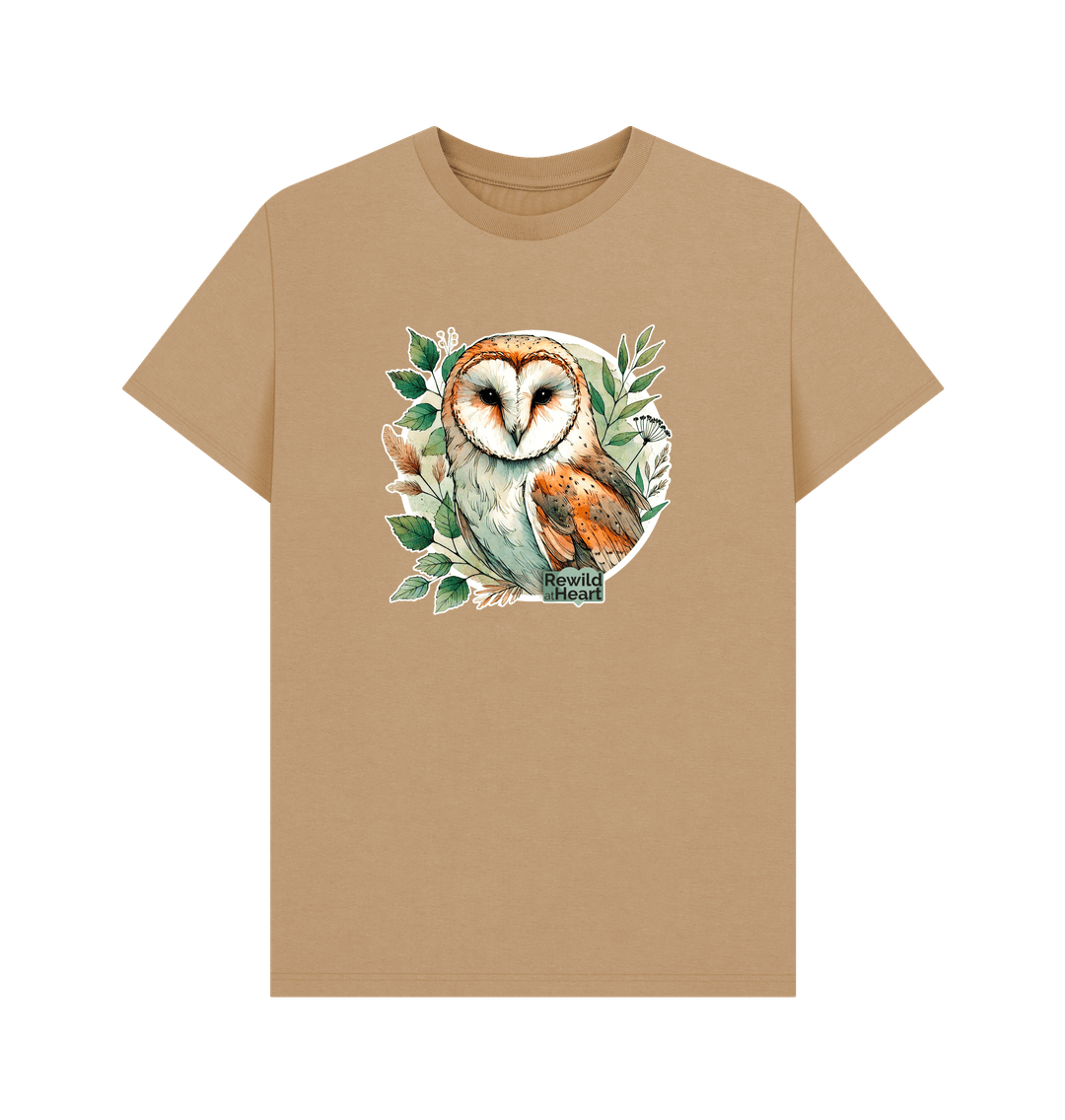 Sand Barn Owl Woodland Men's T-Shirt