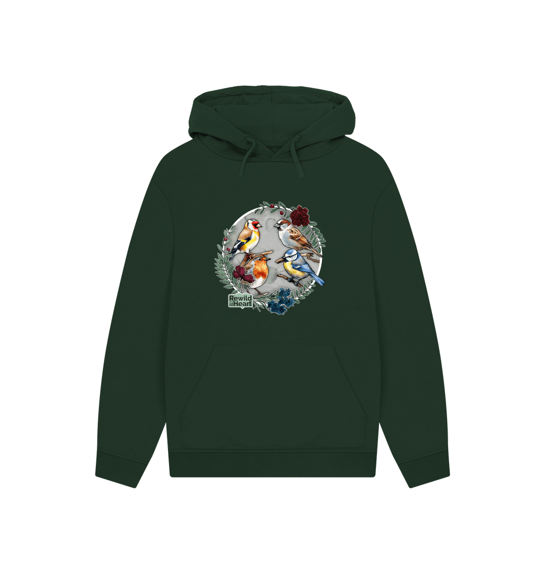 Evergreen British Songbird Wreath Hoodie