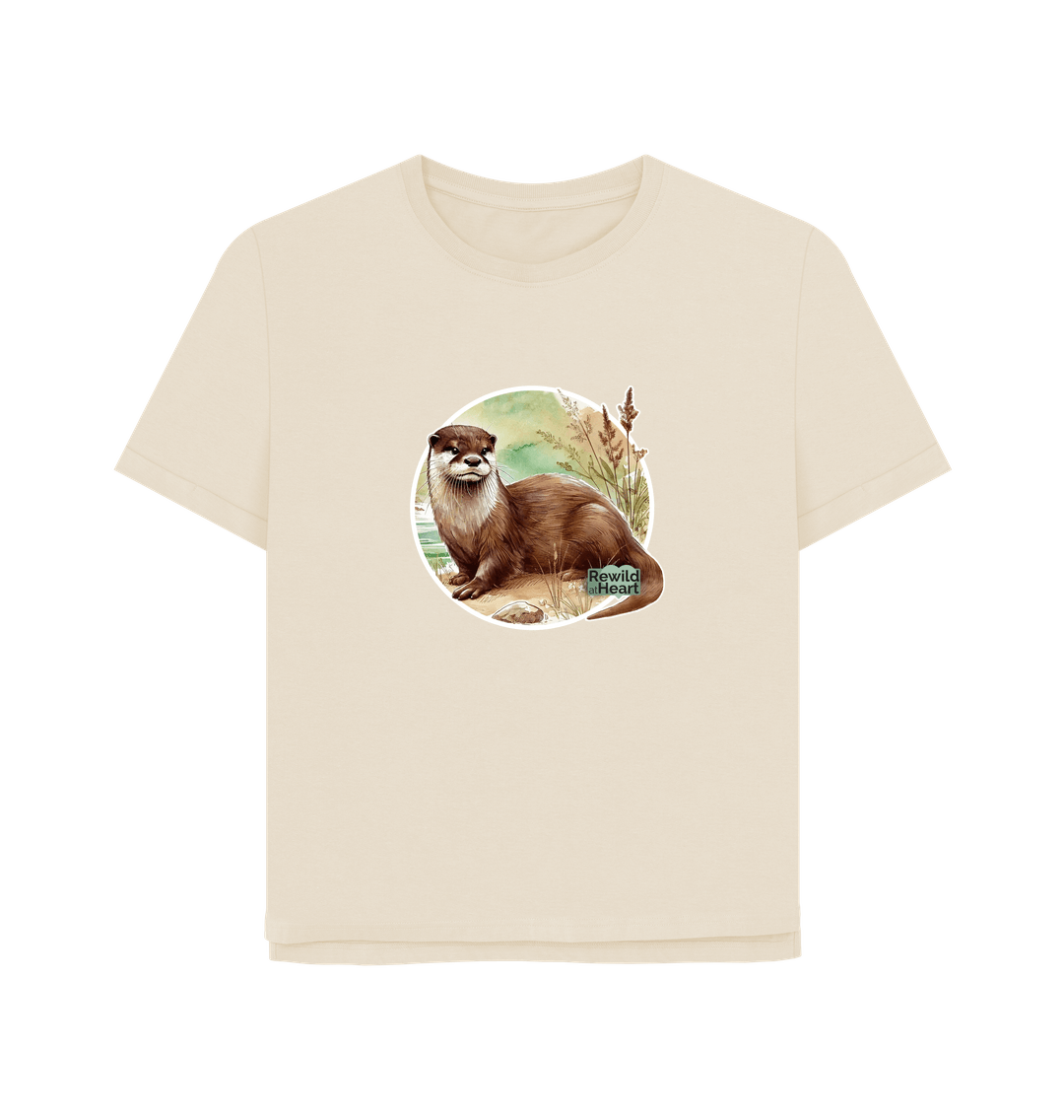 Oat Riverside Otter Women's Relaxed-Fit T-Shirt