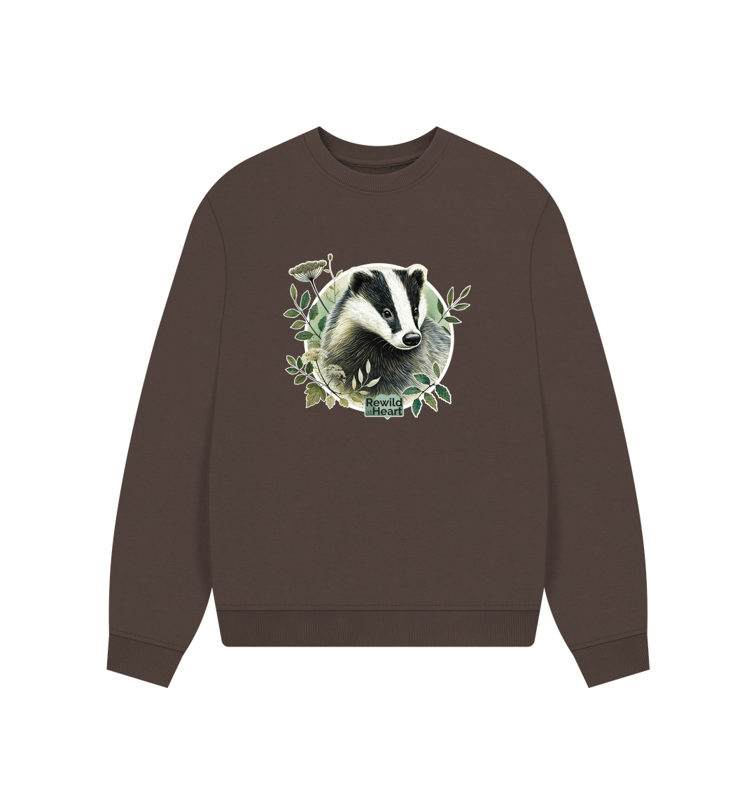 Chocolate Badger Spirit Women's Oversized Jumper