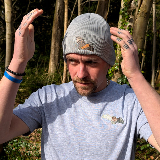 Fruit Bat Embroidered Beanie