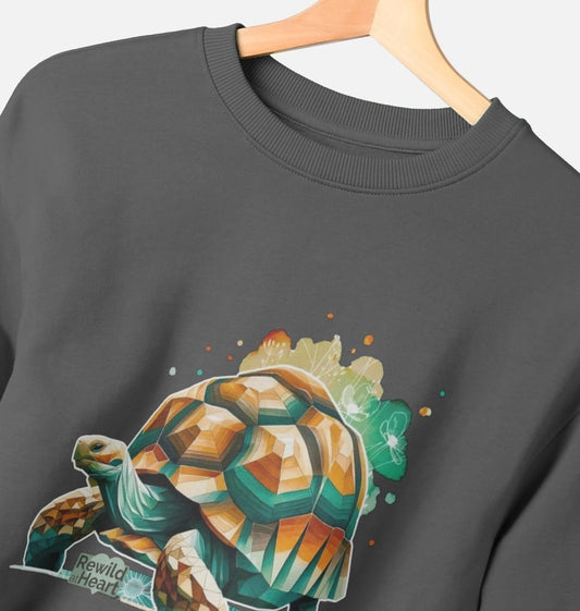 Giant Tortoise Wildflower Women's Oversized Jumper