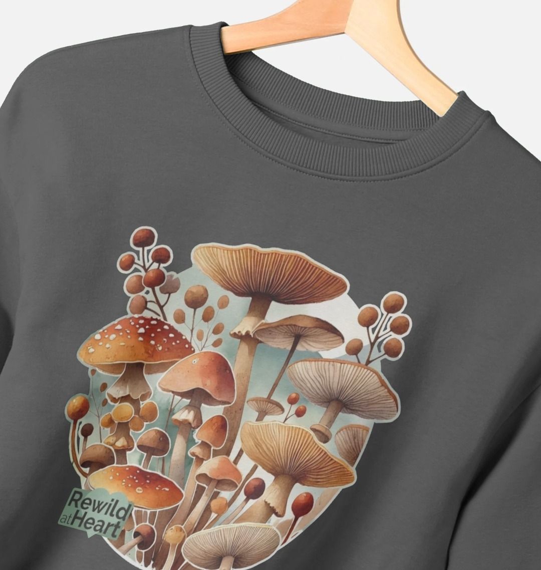 Mushroom Bloom Women's Oversized Jumper