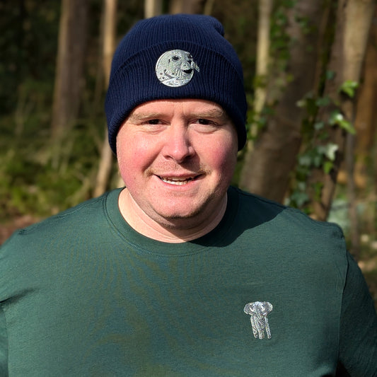 Grey Seal Embroidered Beanie