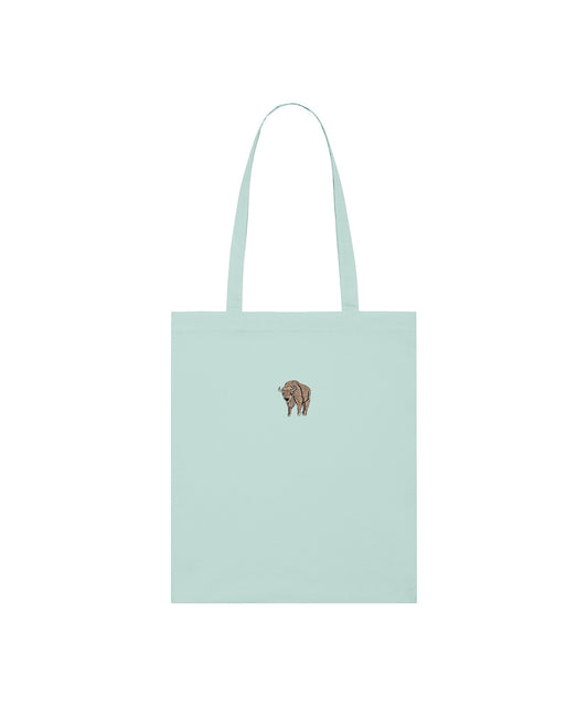 Bison Embroidered Tote Bag