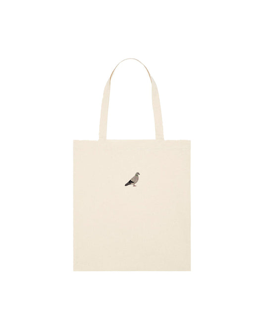 Pigeon Embroidered Tote Bag