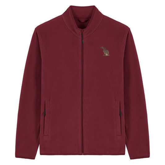 Hare Embroidered Men's Fleece Jacket