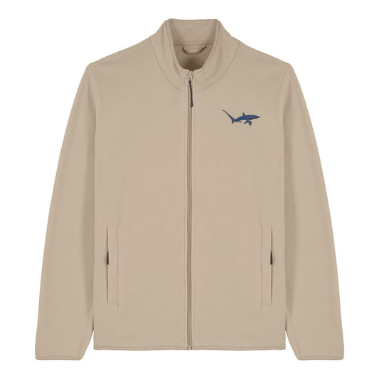 Thresher Shark Embroidered Men's Fleece Jacket
