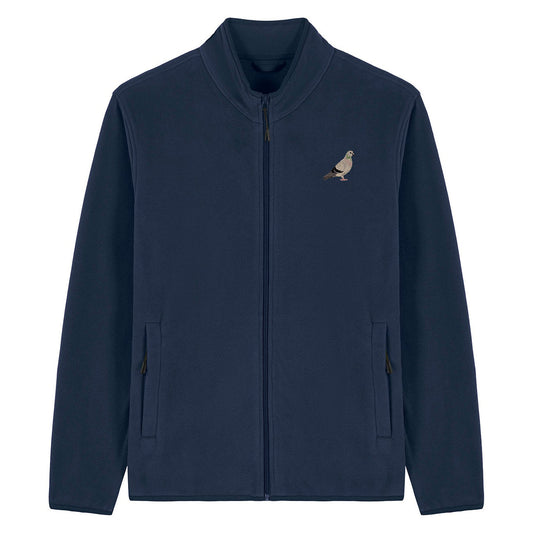 Pigeon Embroidered Men's Fleece Jacket