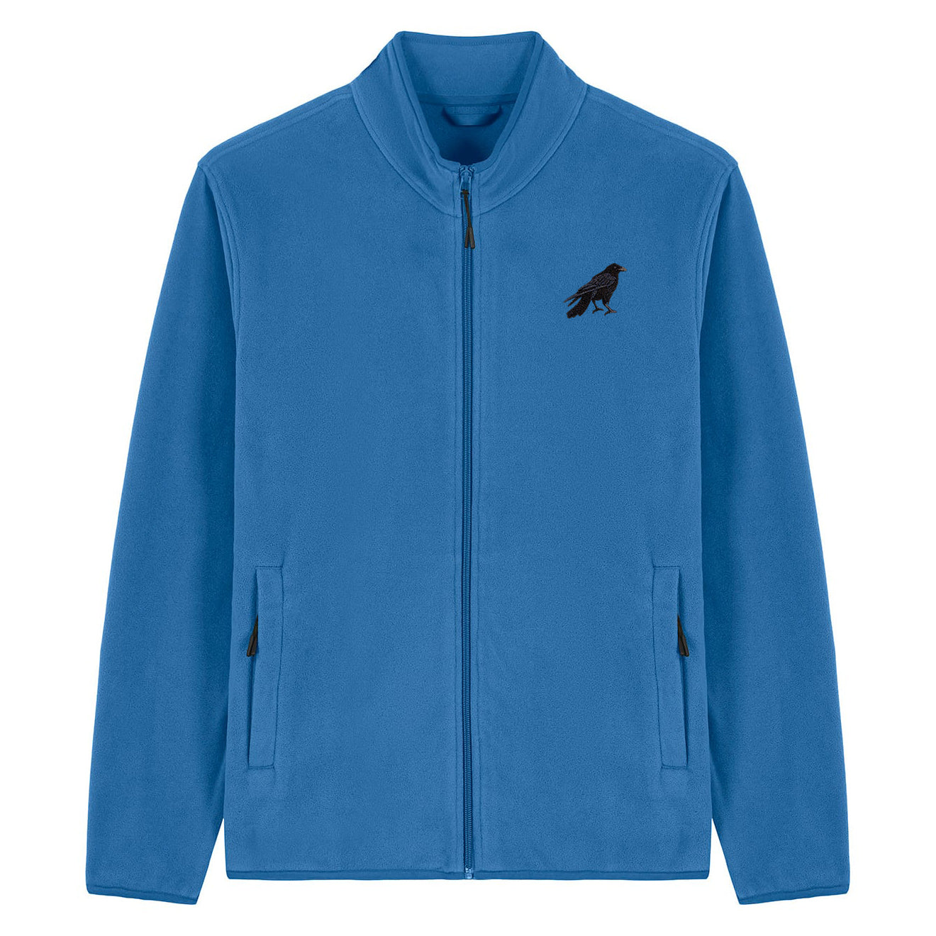 Crow Embroidered Men's Fleece Jacket