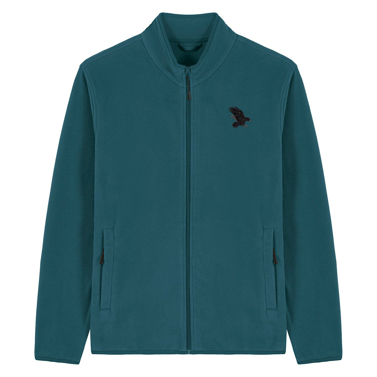 Raven Embroidered Men's Fleece Jacket