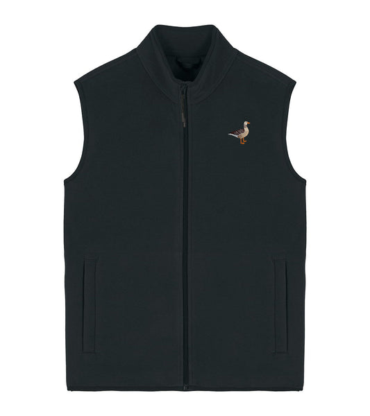 Greylag Goose Embroidered Men's Fleece Gilet Bodywarmer