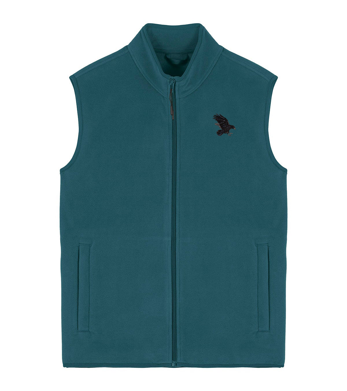 Raven Embroidered Men's Fleece Gilet Bodywarmer