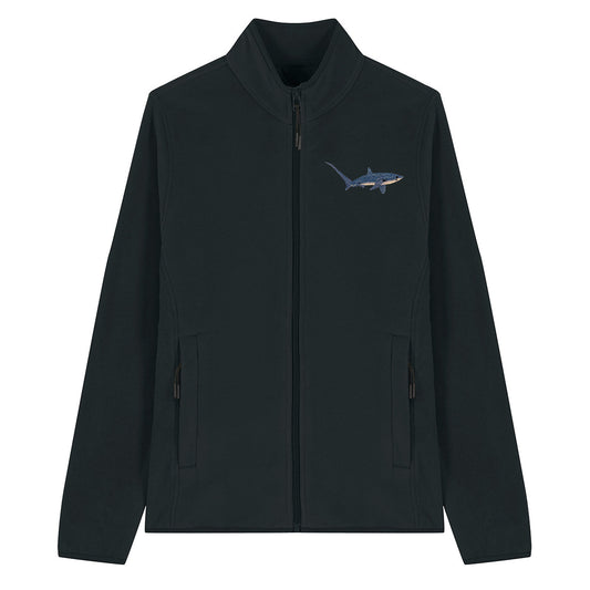 Thresher Shark Embroidered Women's Fleece Jacket