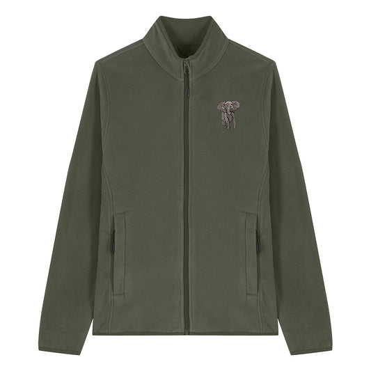 Elephant Embroidered Women's Fleece Jacket
