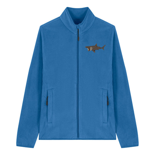 Basking Shark Embroidered Women's Fleece Jacket