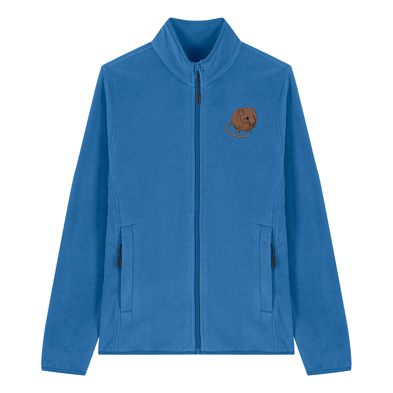 Harvest Mouse Embroidered Women's Fleece Jacket