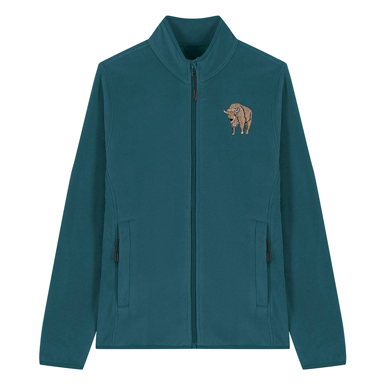 Bison Embroidered Women's Fleece Jacket