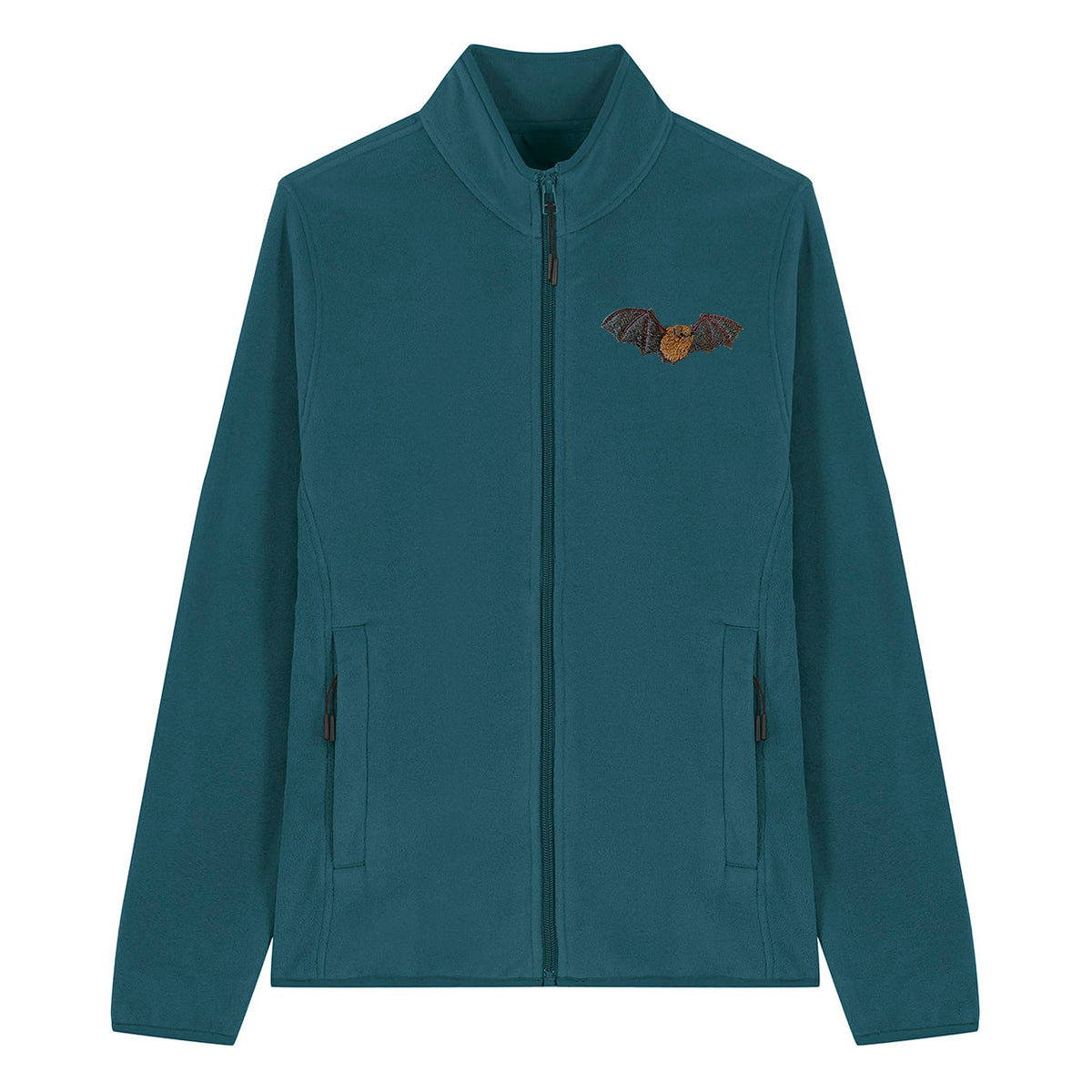 Noctule Bat Embroidered Women's Fleece Jacket
