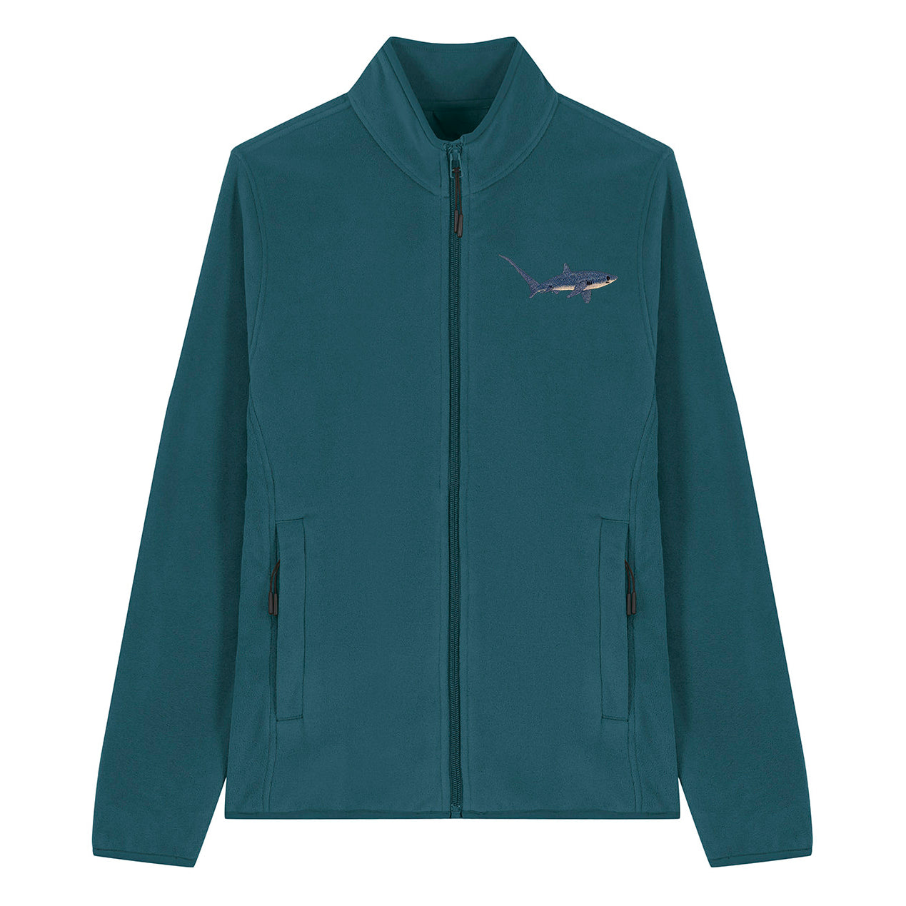 Thresher Shark Embroidered Women's Fleece Jacket