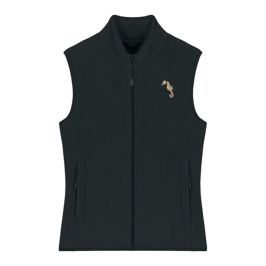 Seahorse Embroidered Women's Fleece Gilet Bodywarmer