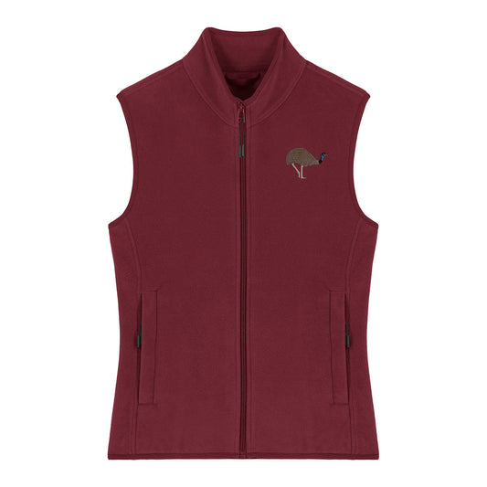 Emu Embroidered Women's Fleece Gilet Bodywarmer
